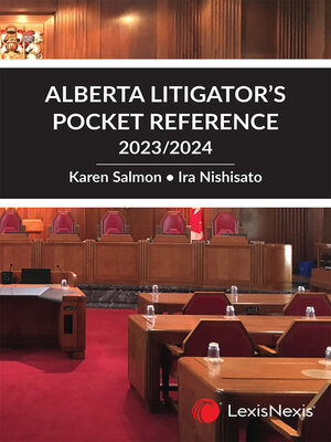 cover image of Alberta Litigator's Pocket Reference